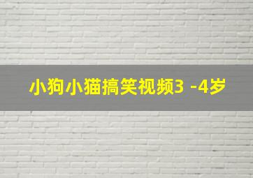 小狗小猫搞笑视频3 -4岁